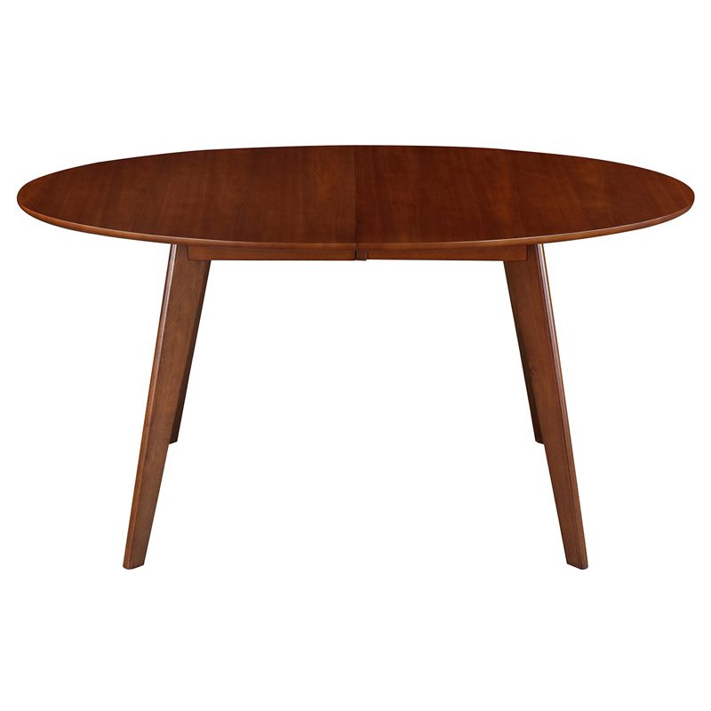 Table à manger extensible ovale en bois foncé L150-200 MARIK