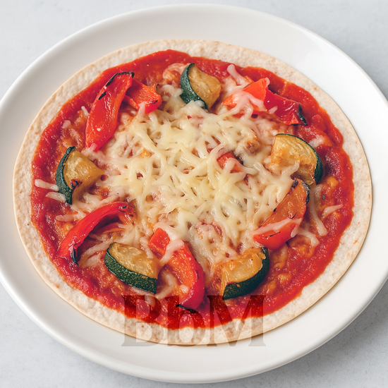 batch cooking recette pizza maison express sur tortilla