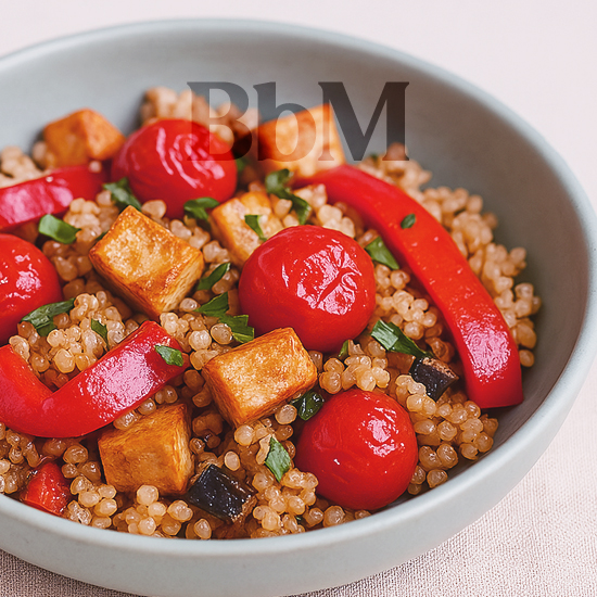 batch cooking recette poelee improvisee de quinoa et legumes confits