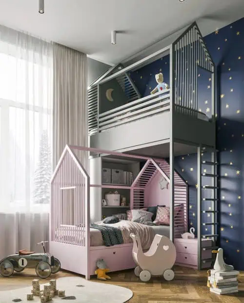 chambre enfant garcon fille decoration