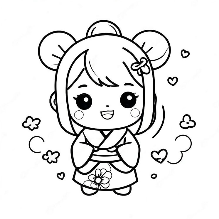 coloriage kway girl