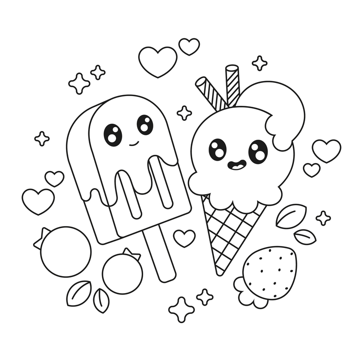 coloriage kway glaces