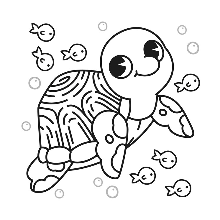 coloriage kway tortue
