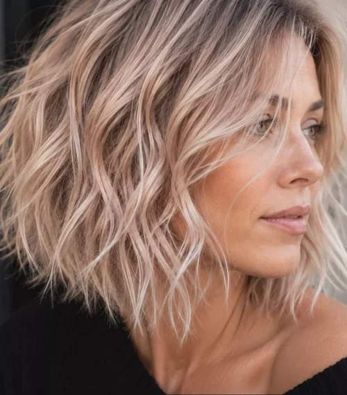 Carré plongeant wavy : la coupe qui réveille la femme après l&rsquo;été