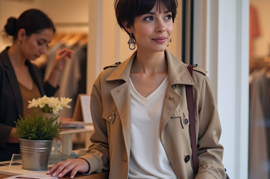 frange rideau pixie coupe moderne cheveux court casual bebymaman