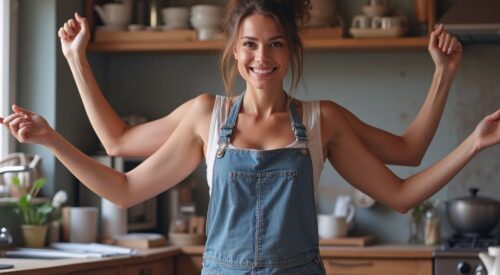 maman hybride femme multitaches faire tout en meme temps avoir plusieurs bras bebymaman