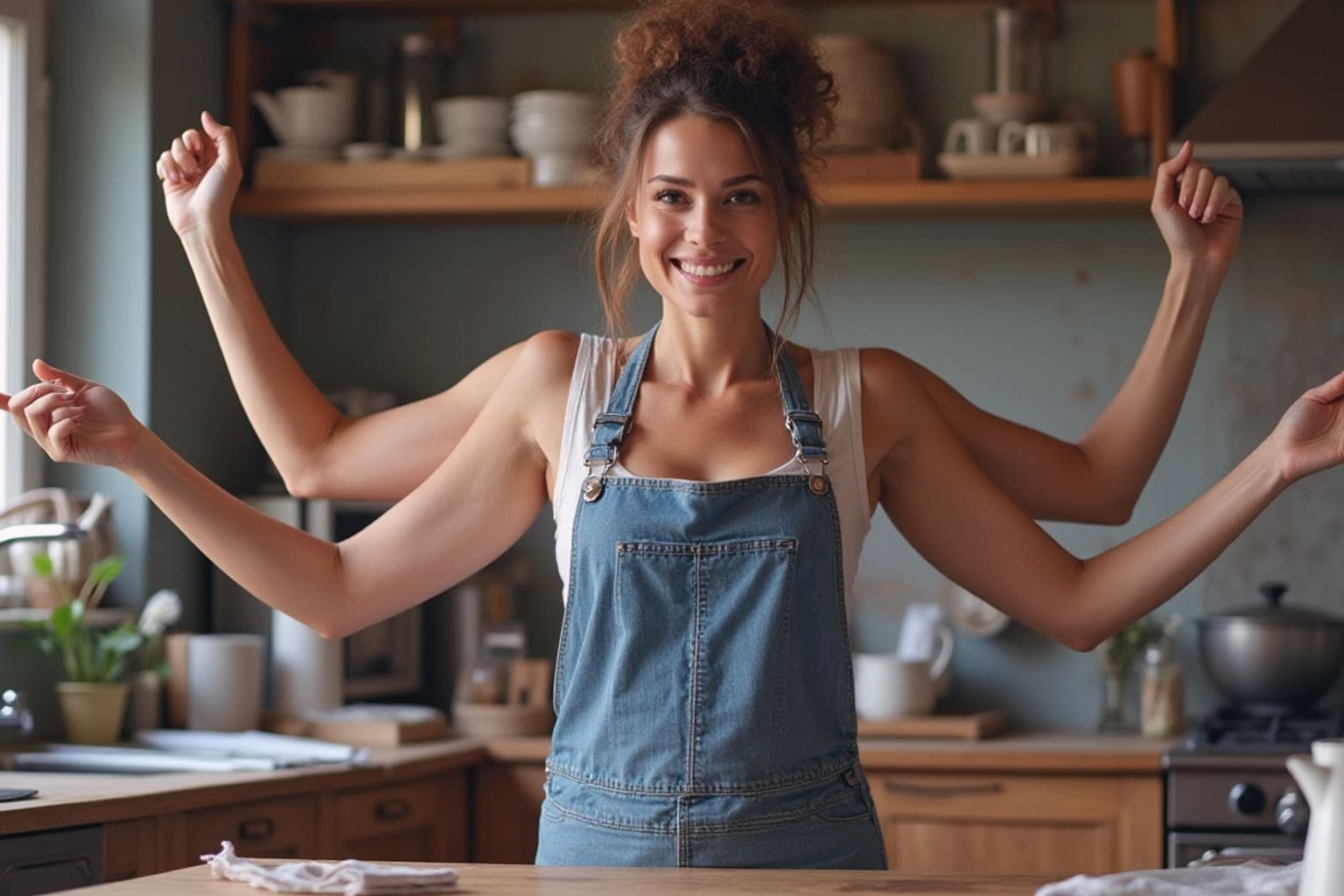 maman hybride femme multitaches faire tout en meme temps avoir plusieurs bras bebymaman