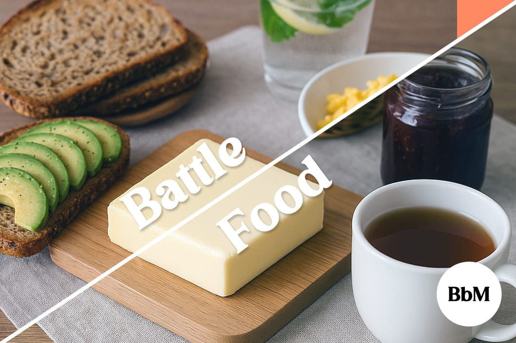 battle food beurre doux sale petit dejeuner matin gourmand