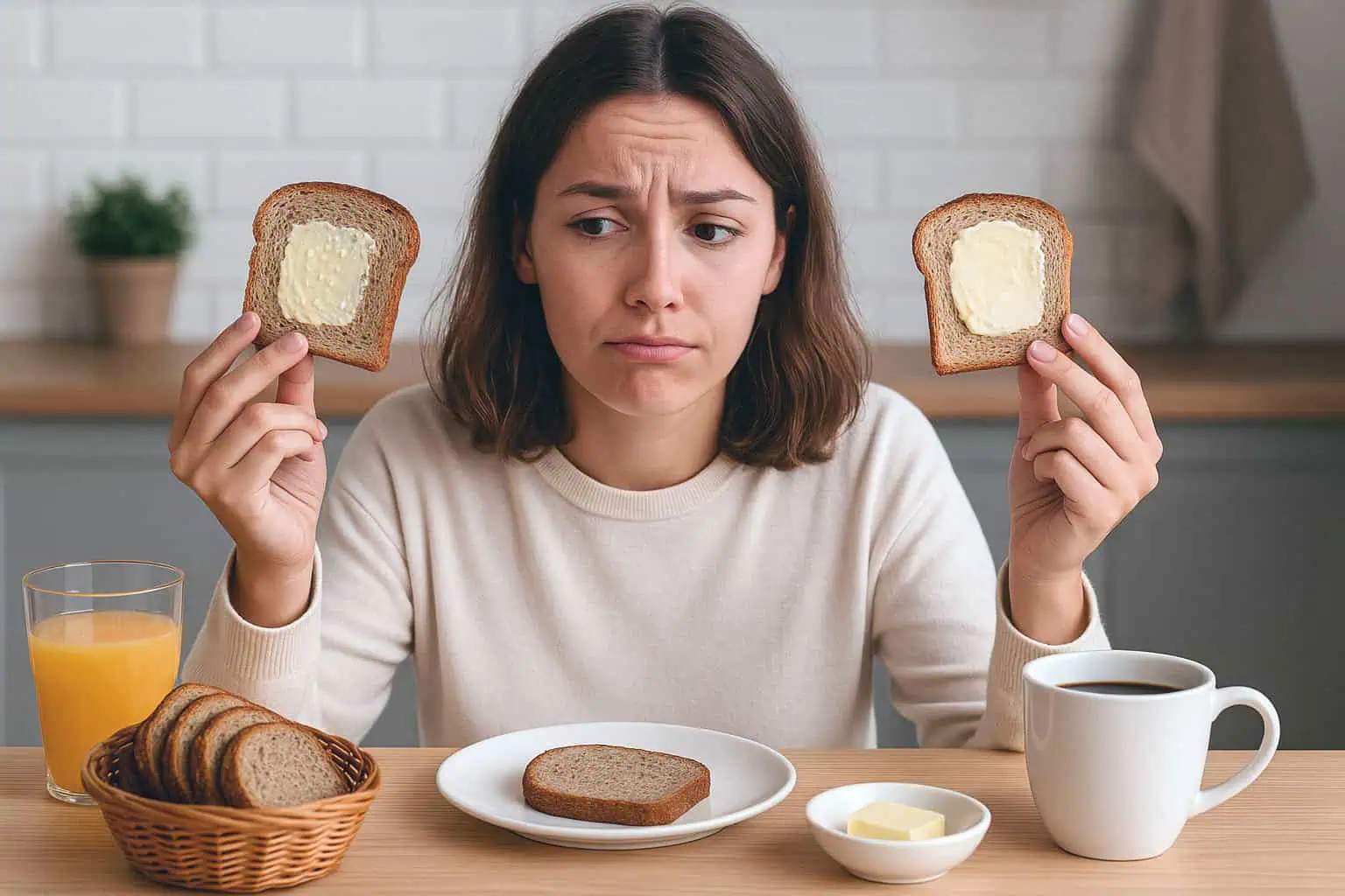 beurre sale ou beurre doux au petit dejeuner le matin