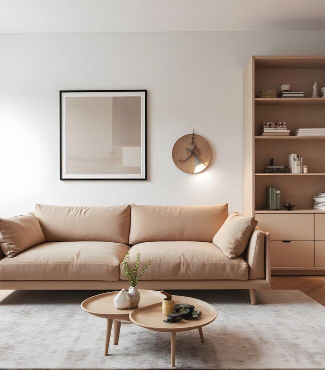 maison organisation rangement integre decoration interieure epuree sobre couleurs nude bebymaman