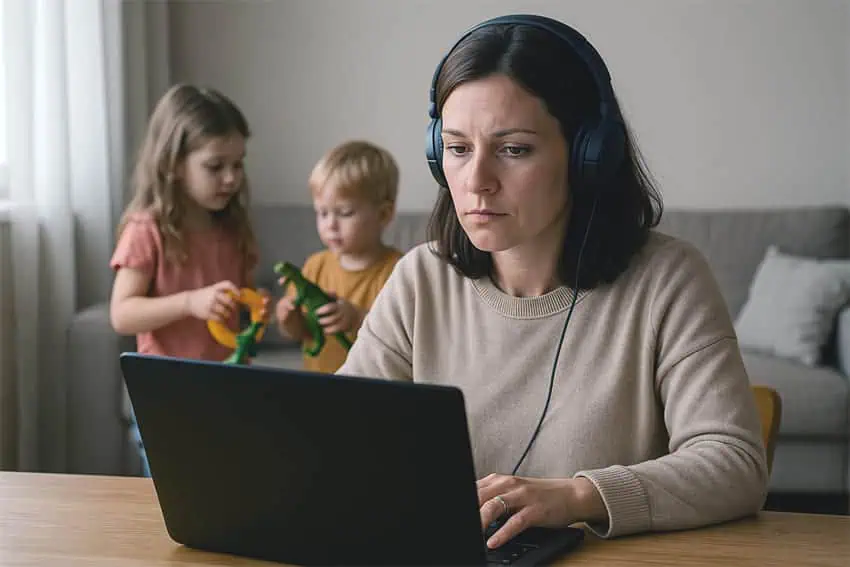 maman teletravaille vie pro perso maison enfants famille