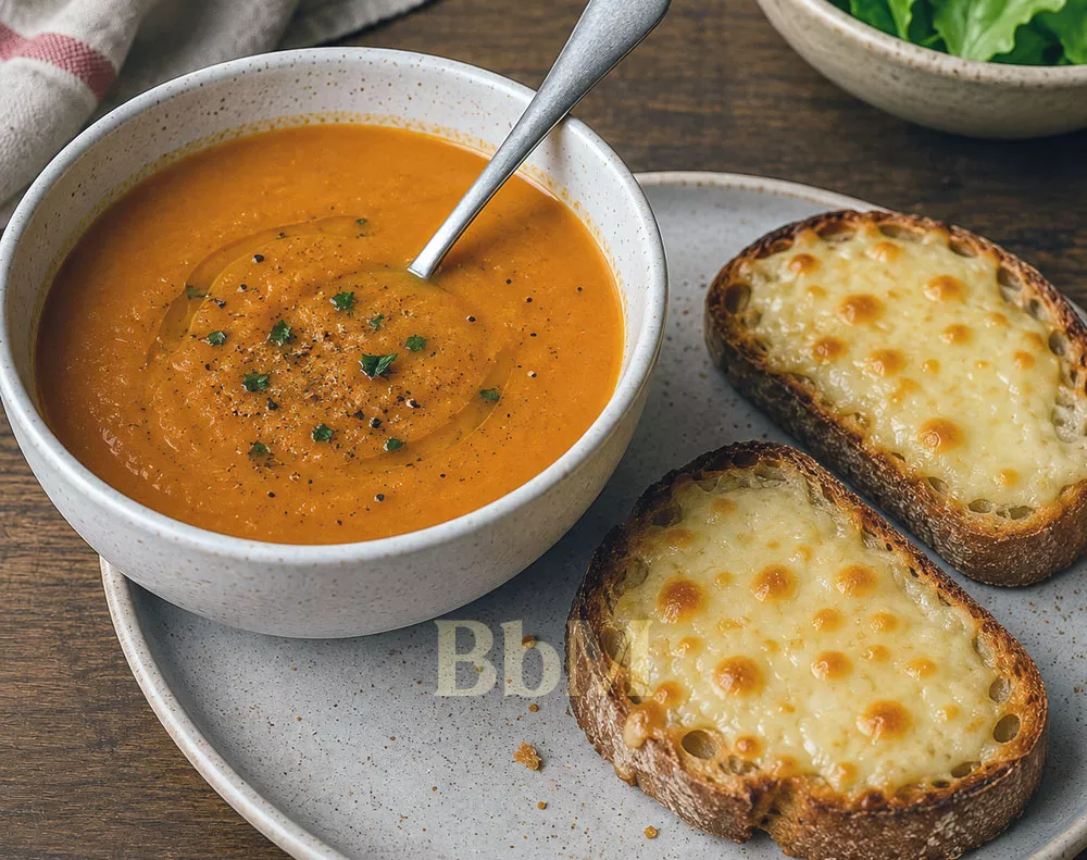 recette facile maman debordee soupe tartine formage bebymaman Soupe de légumes maison avec tartines de pain au fromage fondu, recette facile et réconfortante