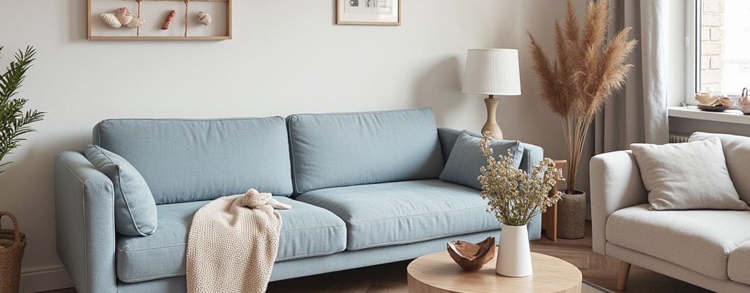 bebymaman decoration interieur ambiance bord de mer canape bleu