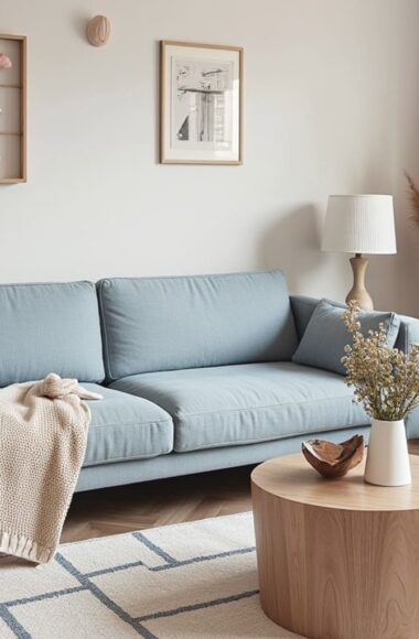 bebymaman decoration interieur ambiance bord de mer canape bleu