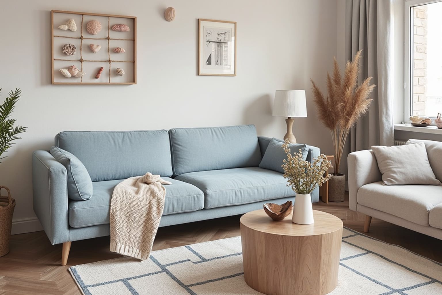 bebymaman decoration interieur ambiance bord de mer canape bleu