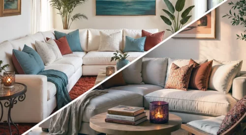 Battle décoration de séjour : Nomade hôtel VS Riviera chic
