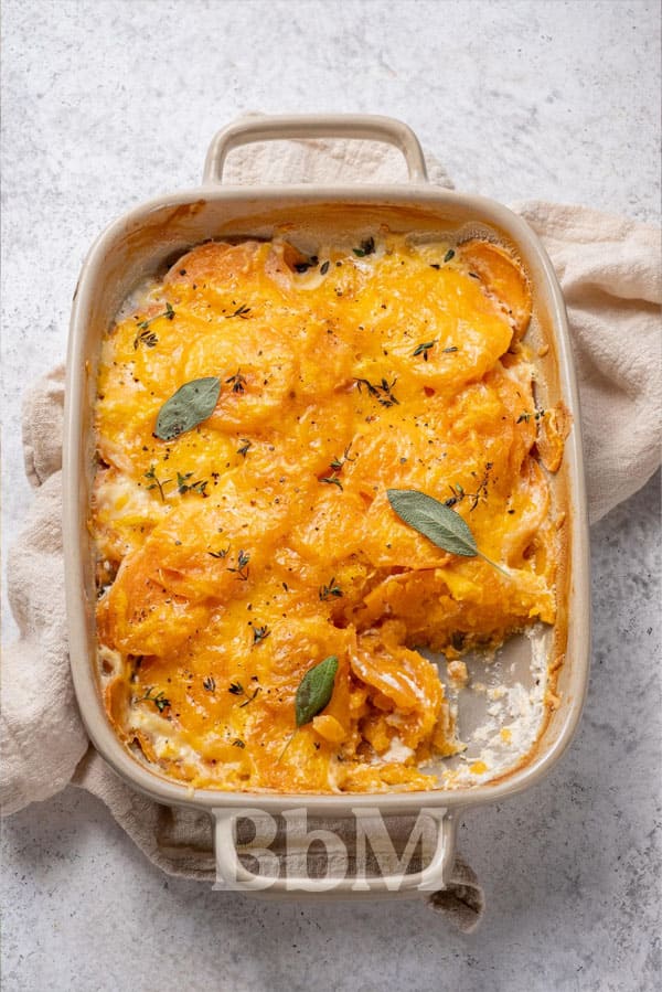 gratin courge fromage plat recette facile automne maman cuisine bebymaman Gratin de courge butternut au fromage – recette d’automne fondante et généreuse