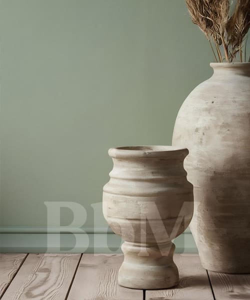 vert olive peinture maison decoration dinterieur slow home inspiration naturelle bebymaman mur vert olive et objets en céramique dans un intérieur slow home