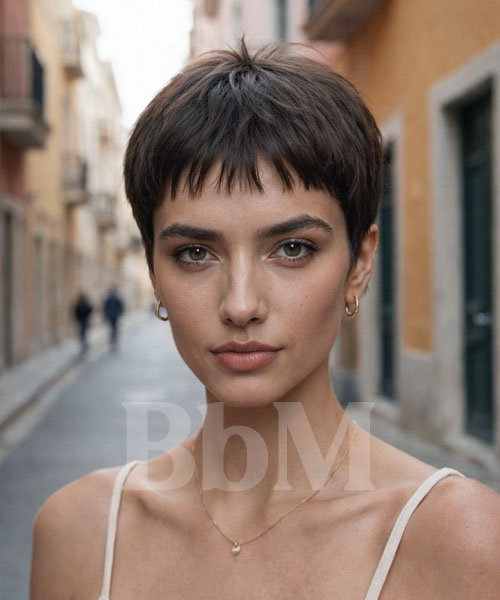 tendance coiffure femme printemps ete 2026 coupe courte garconne Coupe pixie naturelle femme, coiffure tendance printemps été 2026, style court moderne et minimaliste