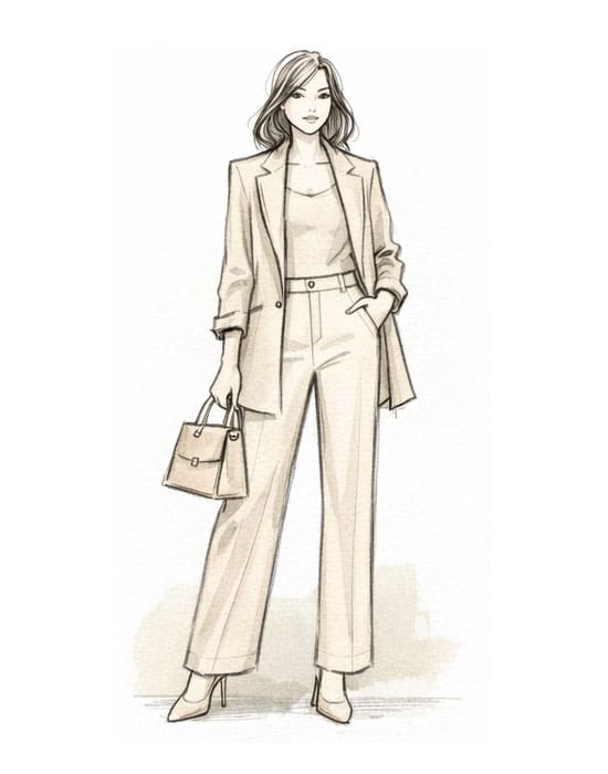 mode femme astuce 2 petite taille pour paraitre plus grande bebymaman look monochrome femme silhouette élancée astuce mode paraître plus grande