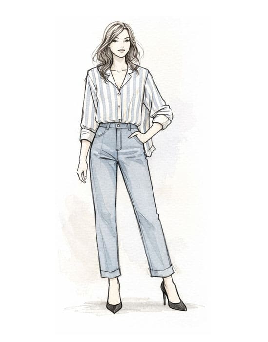 mode femme astuce 7 petite taille pour paraitre plus grande bebymaman chemise rayures verticales femme astuce mode paraître plus grande