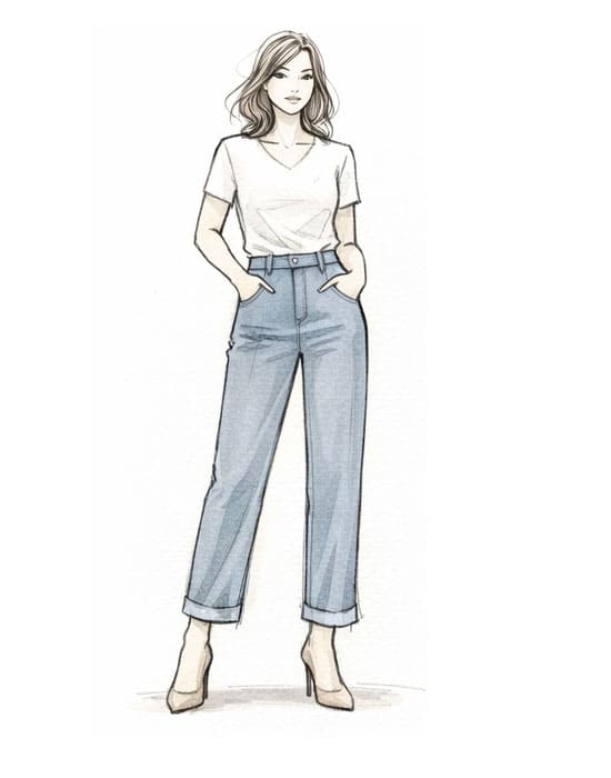 mode femme astuce petite taille pour paraitre plus grande bebymaman femme jean mom taille haute silhouette élancée astuce mode paraître plus grande