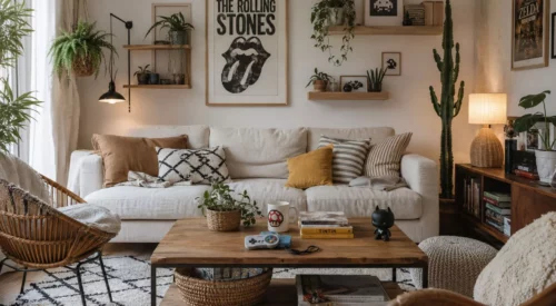 Déco bohème geek chic : quand maman aime le rotin et papa les consoles