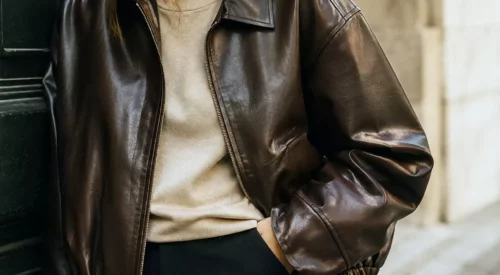 Veste femme tendance chocolat en gros plan pour l’automne 2026