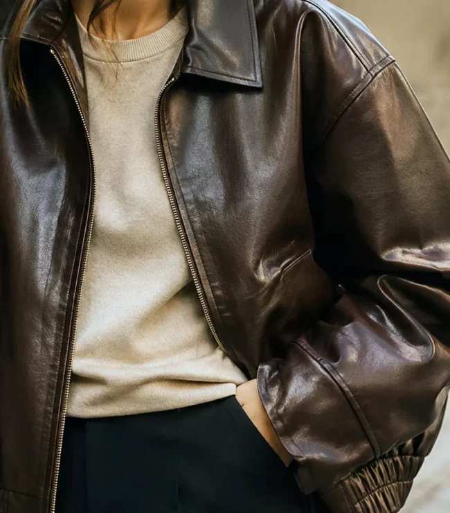 Veste femme tendance chocolat en gros plan pour l’automne 2026